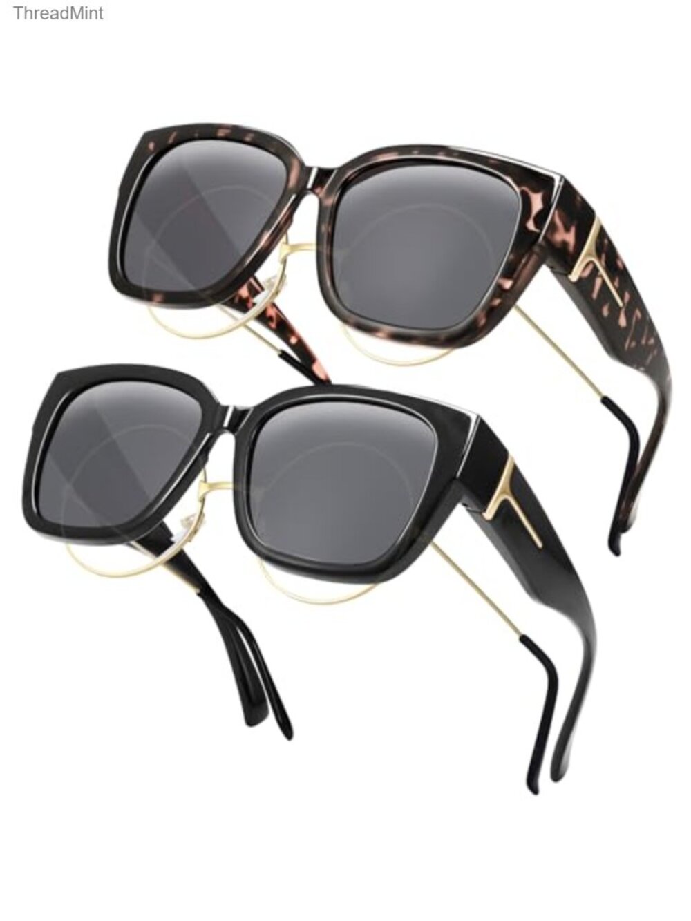 2 Pairs Polarized Fit Over Glasses Sunglasses UV400